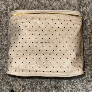 Kate Spade Cream and Black Polka Dot Lunch Bag